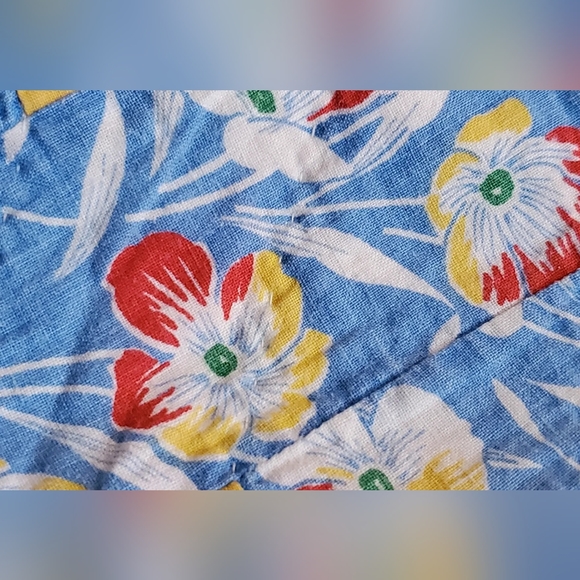 Very Old Quilt, Possibly Feedsack - Picture 3 of 7